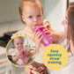The First Years Squeeze & Sip Toddler Straw Cups - Squeezable Transition Sippy Cup with Silicone Straw - Toddler Feeding Supplie