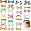 26 Pack Fully Lined Baby Girls Hair Clips Bows Fine Handmade Non Slip Barrettes for Hair Accessories for Little Girls Infants To