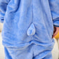 Xinhauli Unisex Kids Onesie, Flannel Cosplay Animal Costume Halloween Onesie Pajamas Home Clothing A-Blue