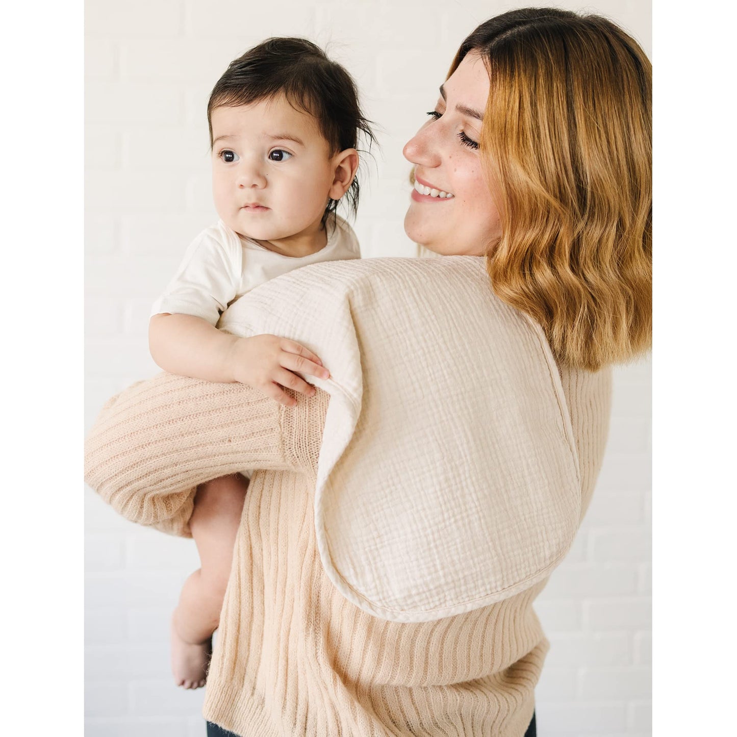 Konssy Muslin Baby Burp Cloths Sets For Unisex- 6 Pack Large 100% Cotton Burping Clothes For Newborn