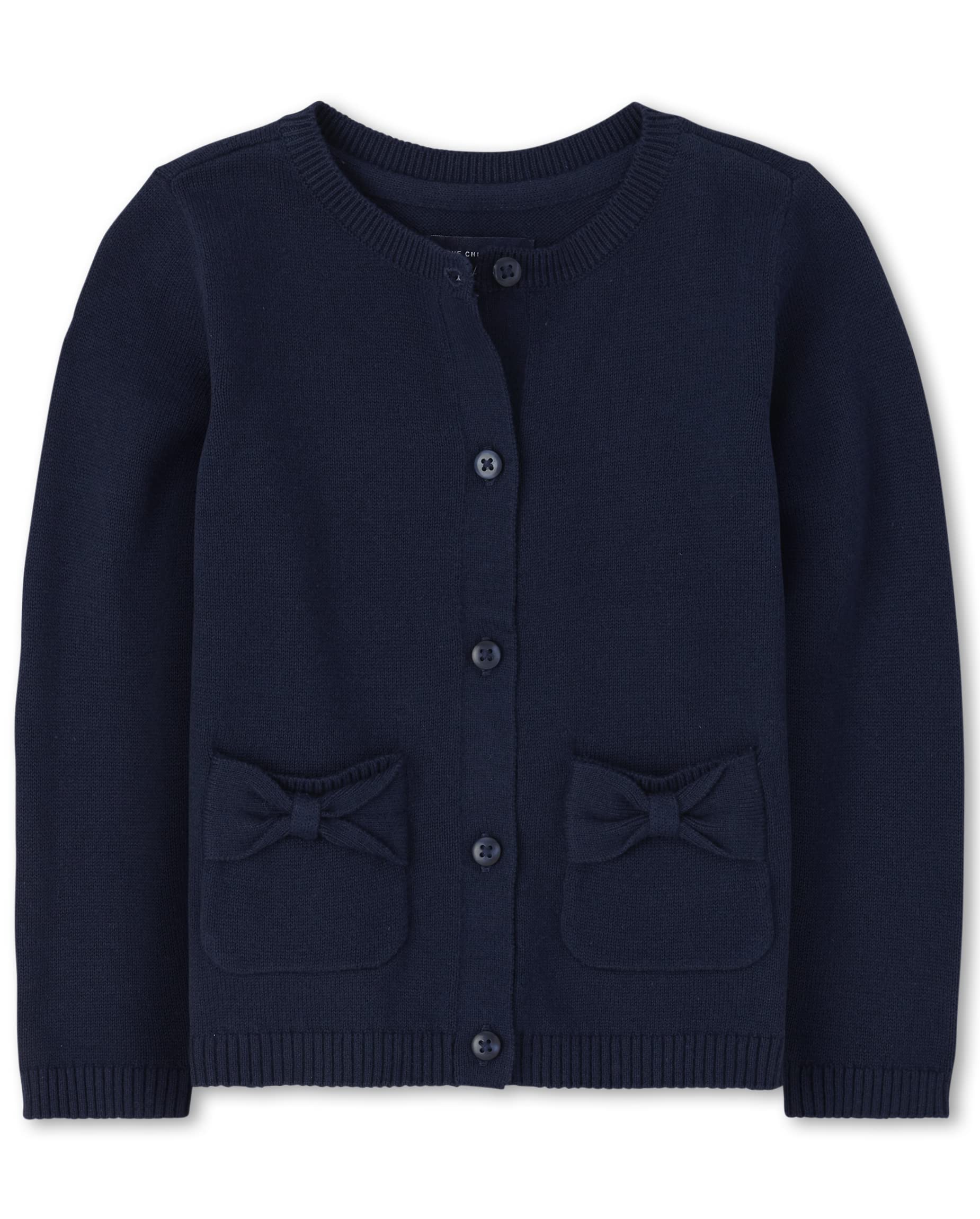 The Children'S Place Baby Toddler Girls Bow Pocket Cardigan, Tidal, 3T – Cutebab WBBAPB08HMB984X