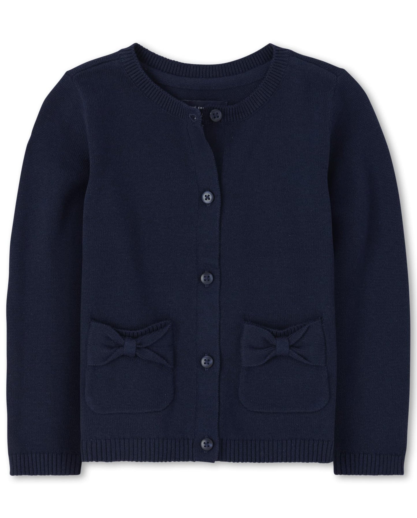 The Children'S Place Baby Toddler Girls Bow Pocket Cardigan, Tidal, 3T
