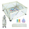 Baby Playpen Foldable 59X59 inch, Large Play Yard,Playpen for Babies and Toddlers, Play Pens for Babies and Toddlers with Gate, 