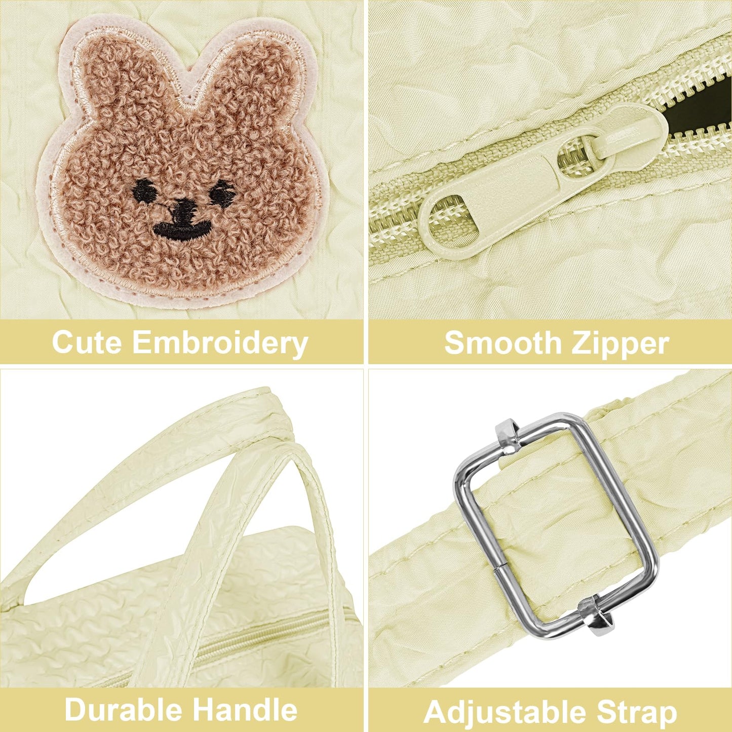 Lushandy Baby Diaper Bag Tote, Cute Mommy Nappy Crossbody Travel Tote Multifunction Storage Bag