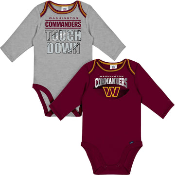 Nfl Gerber Baby Boys' 2 Pack Long Sleeve Bodysuit, Team Color, 3-6 Months