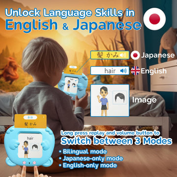 KILOGOGRAPH Bilingual English Flash Cards - Japanese Talking Flash Cards, 510 Sight Words 31 Themes, Pocket Speech for Toddlers