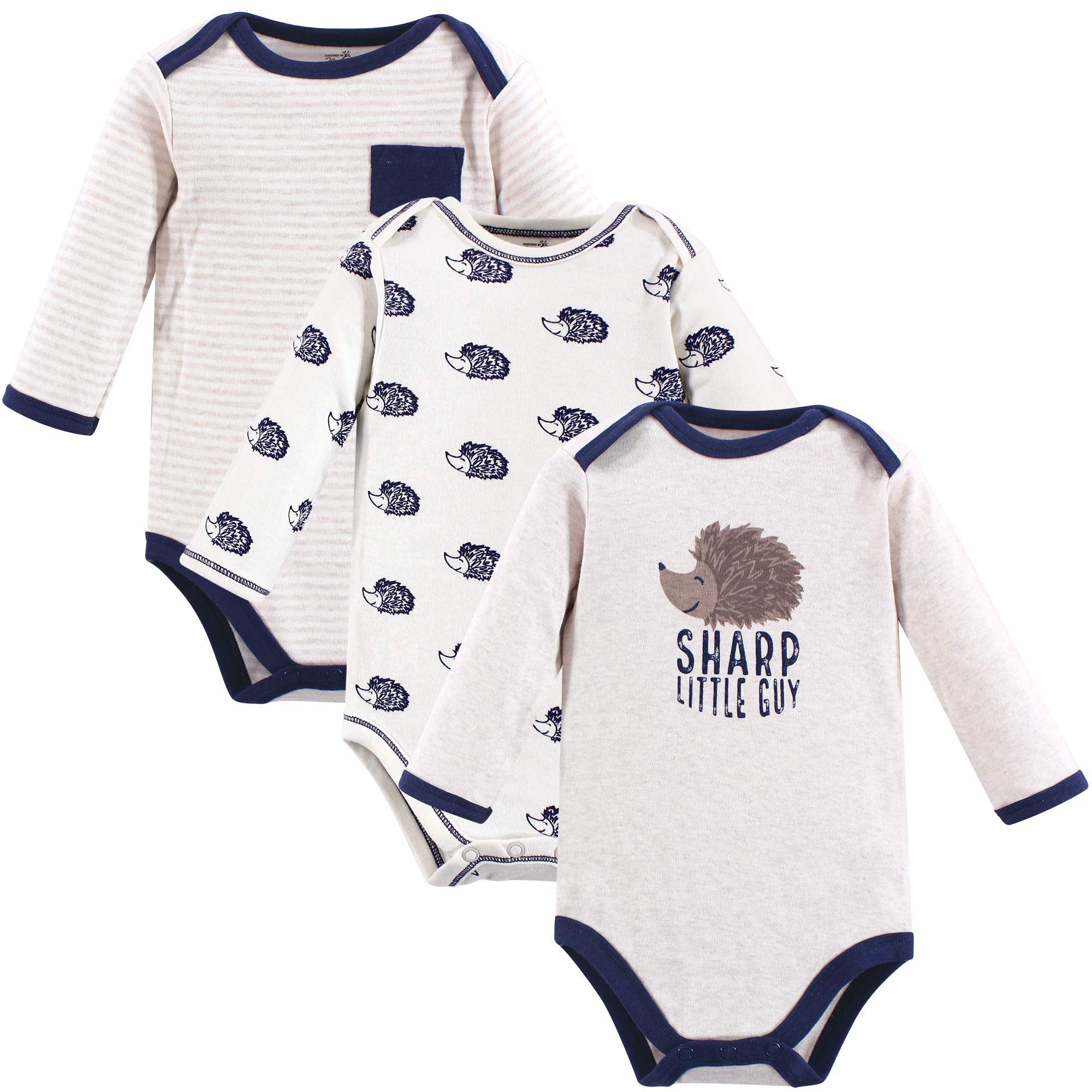 Touched By Nature Baby Organic Cotton Long-Sleeve Bodysuits, Hedgehog, – Cutebab WBBAPB07PNQKNR5
