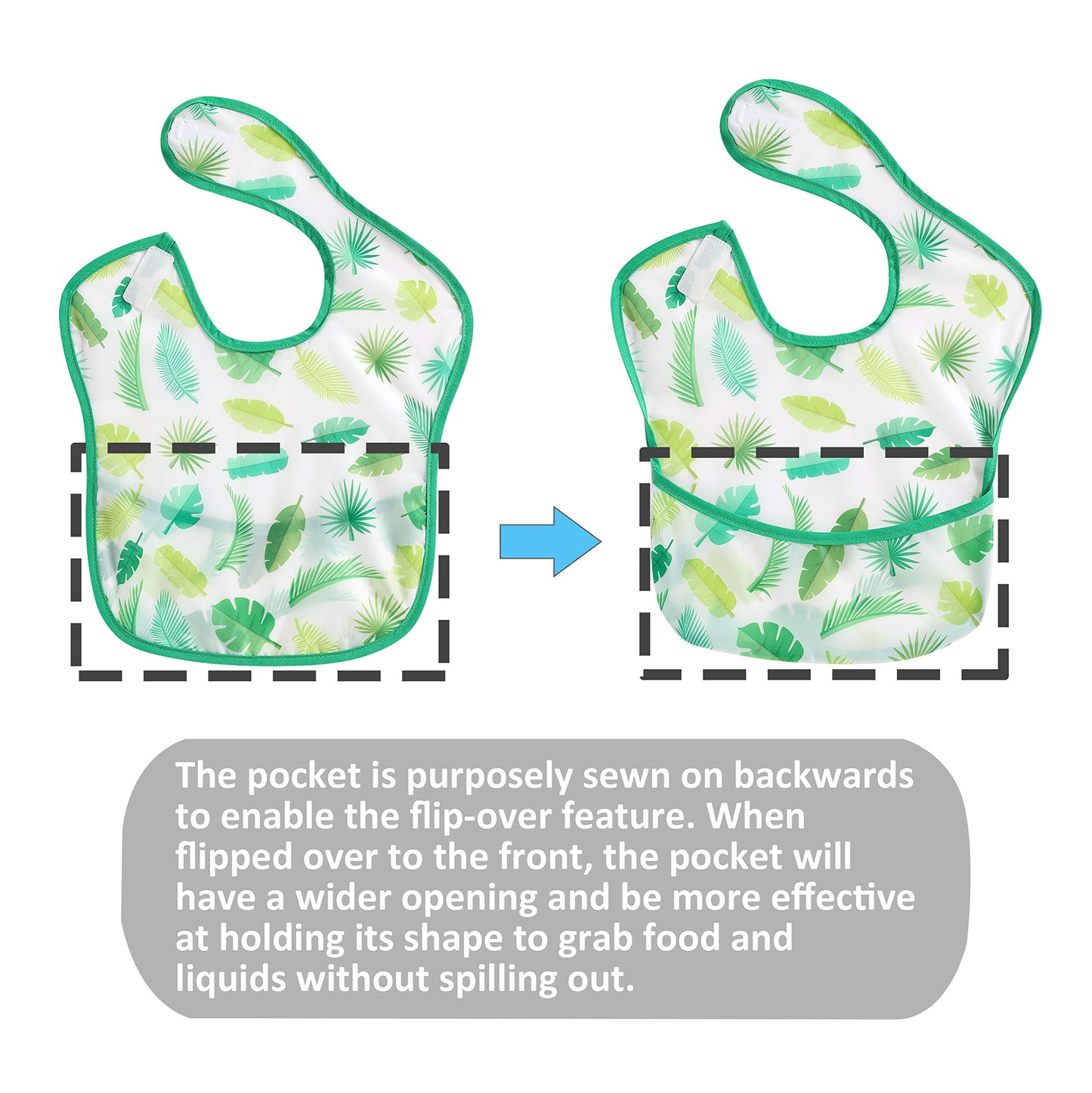 Pandaear 3 Pack Super Light Weight Baby Bib, Waterproof, Washable, Stain Oil And Odor Resistant 12-48 Months (Boy)