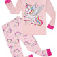 KikizYe Girls Pajamas Set Kids Long Sleeve PJs Cotton Jammies, Unicorn/Rainbow/2023, 6