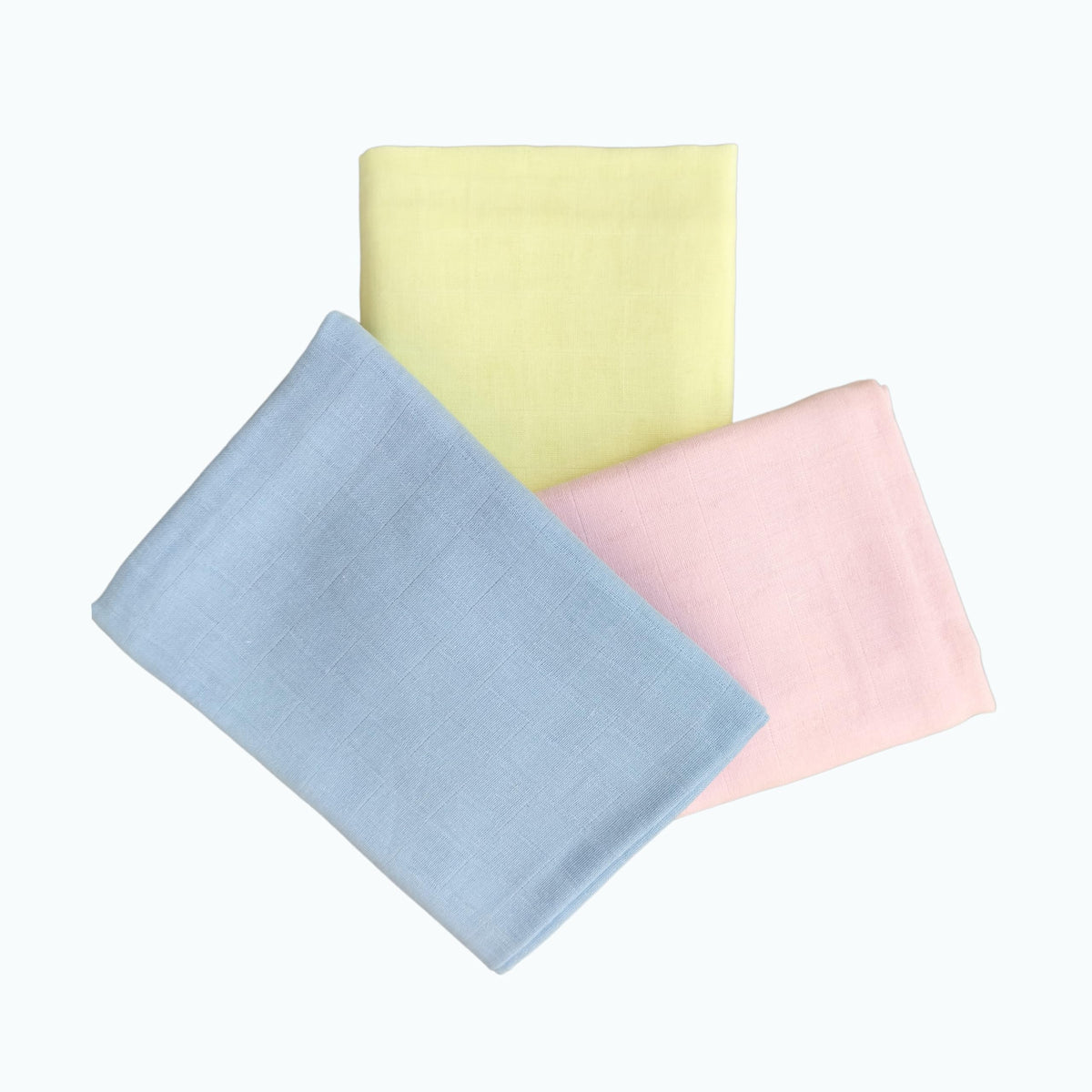 Junior Drive  Cotton Muslin Baby Swaddle Blanket (PinkYellowBlue)  Pack of 3
