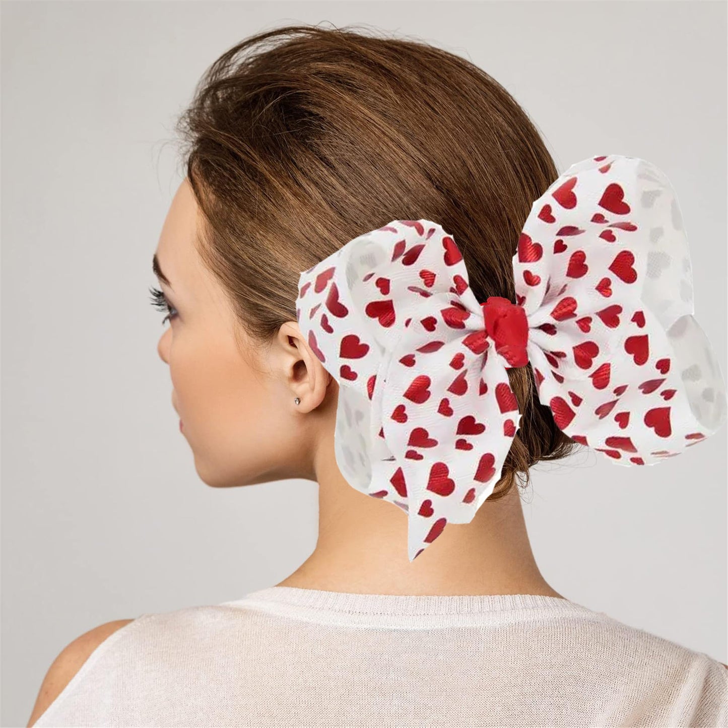 Valentine'S Day Red Hair Clips Headband Bow Baby Girls Red Hair Band Bowknot Rose Heart-Shaped Hair Pins Hair Barrettes Accessor