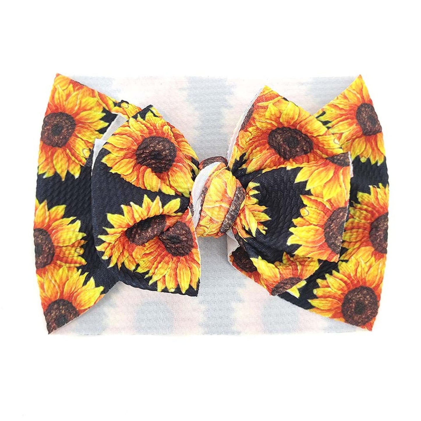 Lddcx 7' Sunflower Bow Baby Headband Festival Headwrap Hair Accessories.(Fd33) (D)