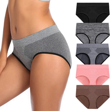 Ocojoce Womens Underwear, Wicking Underwear,Seamless Sports Athletic Hipster Breathable Performance Underwear For Women (Multico