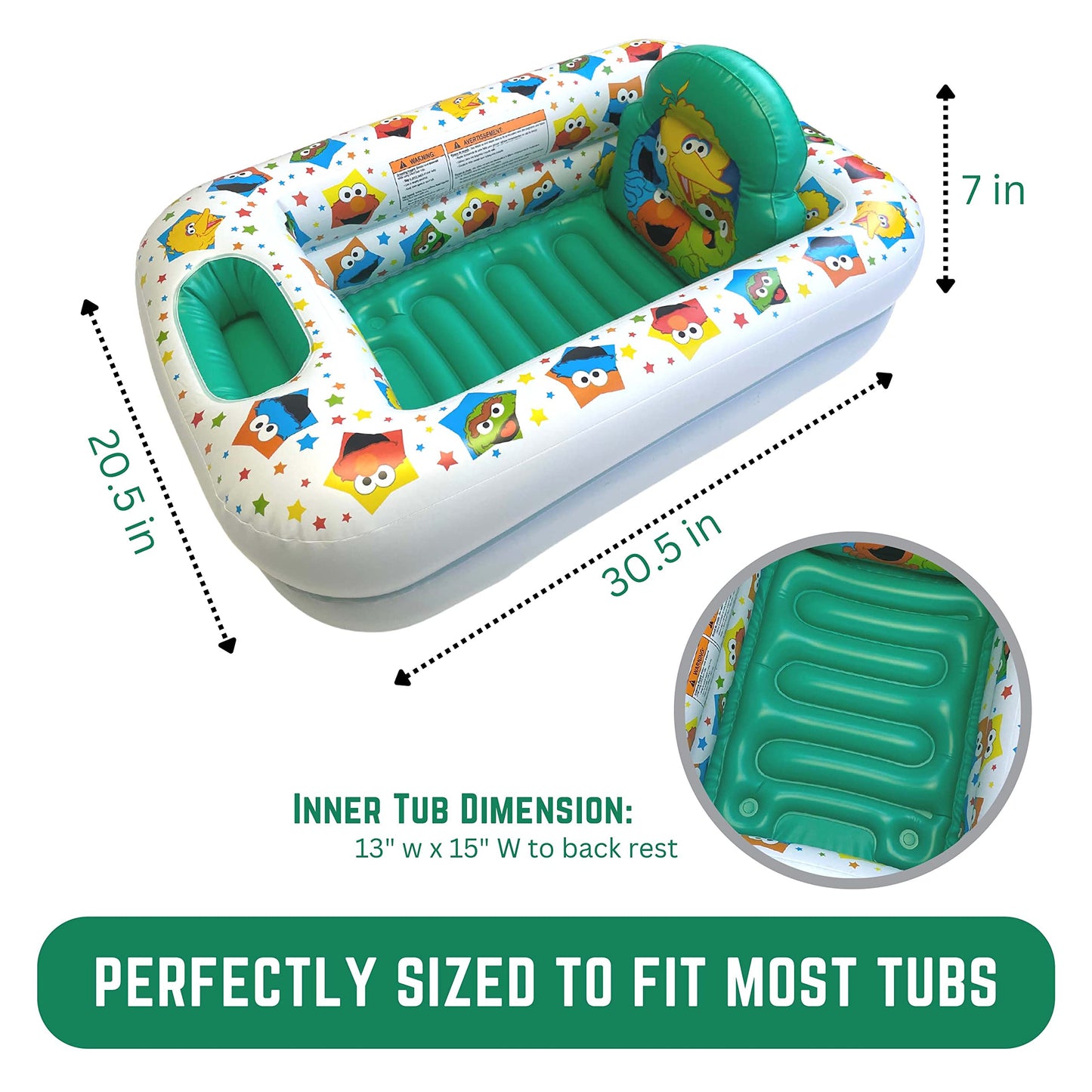 Sesame Street Sesame Squad Inflatable Tub - Baby Bathtub