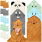 15 Pcs Baby Bath Towels- 5 x Hooded Baby Towels and 10 x Baby Washcloths Set, 32 x 32 Inch Hooded Toddler Towel Bath Blanket Abs