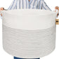 Little Hippo Baskets XXXL Large Cotton Rope 22x22x14 Storage Woven Blanket Living Room Toy Basket for Organizing, Baby Gift, Kid