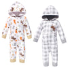 Hudson Baby Unisex Fleece Jumpsuits, Coveralls, And Playsuits, Woodland Baby, 9-12 Months