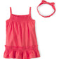 CarterS 2Piece Linen Dress Set For Girls | Sleeveless And Lightweight Summer Outfit With Matching Headband | Comfortable For B
