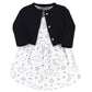 Hudson Baby Baby Girls Cotton And Cardigan Set Casual Dress, Dreamer, 5T Us