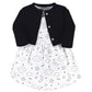 Hudson Baby Baby Girls Cotton And Cardigan Set Casual Dress, Dreamer, 3T Us