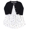 Hudson Baby Girls' Cotton Dress And Cardigan Set, Dreamer, 6-9 Months