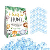Guawubiang 51Pcs Cute Animals Decor Baby Shower Games, Include Baby Pacifier Hunt Sign And 50 Blue Mini Pacifiers, Mini Pacifier