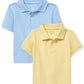 The Children'S Place Baby Boys And Toddler Short Sleeve Pique Polo Shirt, Brook/New Yellow 2 Pack, 3T Us