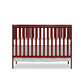 Dream On Me Synergy 5-in-1 Convertible Full-Size Baby Crib - Cherry, Greenguard Gold & JPMA Certified, Converts to Toddler Bed,