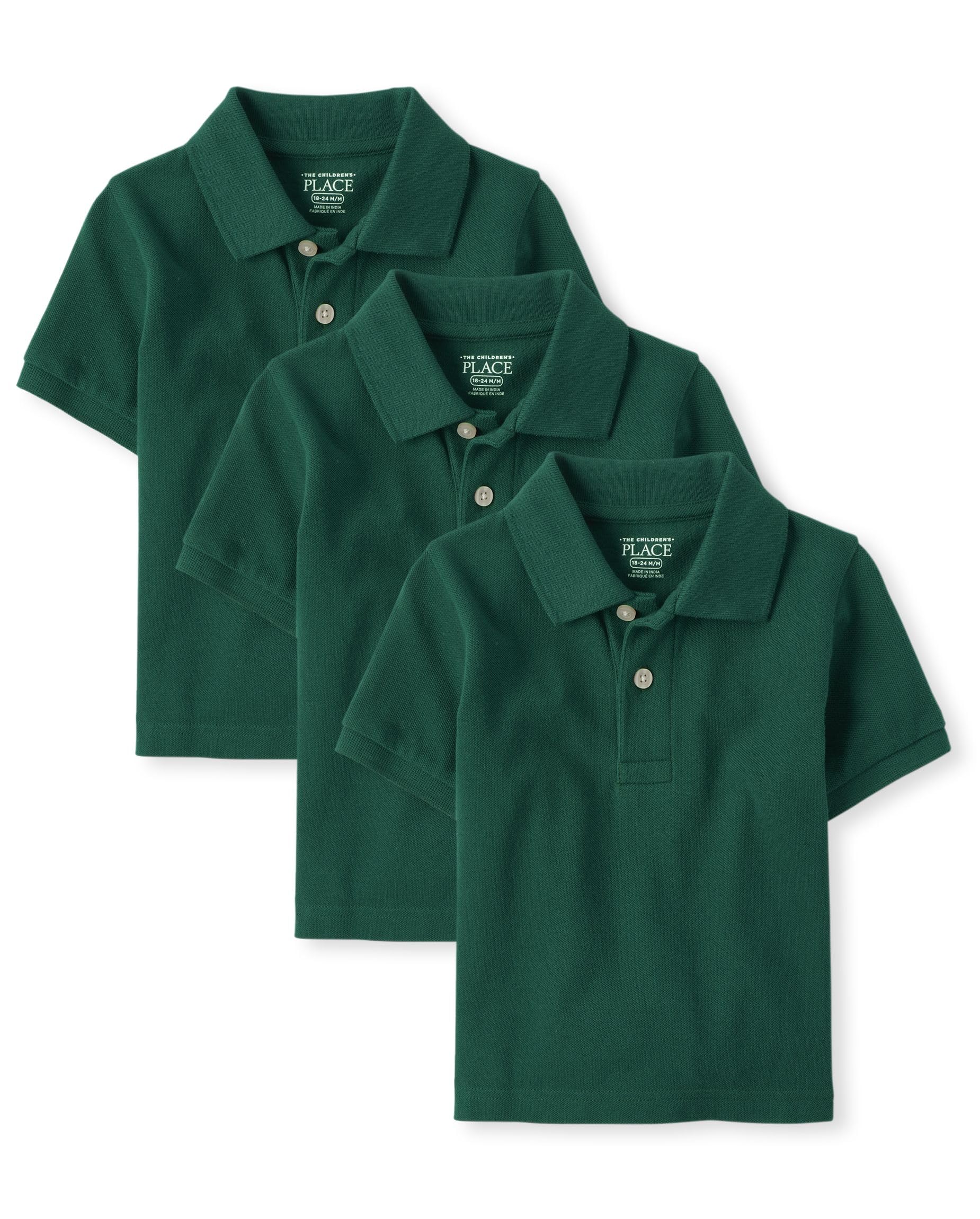 The Children'S Place,Baby Boys,Multipack Short Sleeve Pique Polos,Spruceshad 3-Pack,18 Months-24 Months