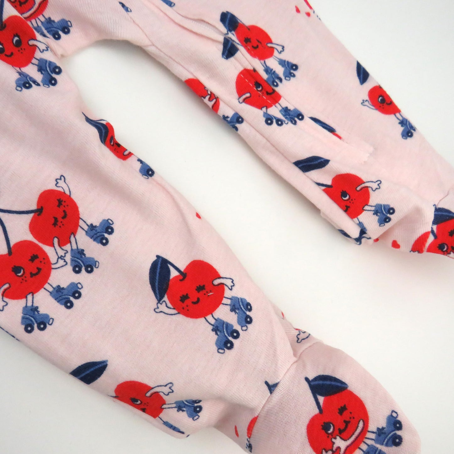 Honestbaby Baby Celebration Sleep & Play Footed One-Piece Pajama Sleeper 100% Organic Cotton, Cherry Crush