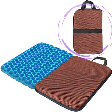 Masteymoh Small Foldable Seat Cushion 1-Inch Thick, Portable Gel Seat Cushion For Pressure Relief, Light Portable Seat Cushion F