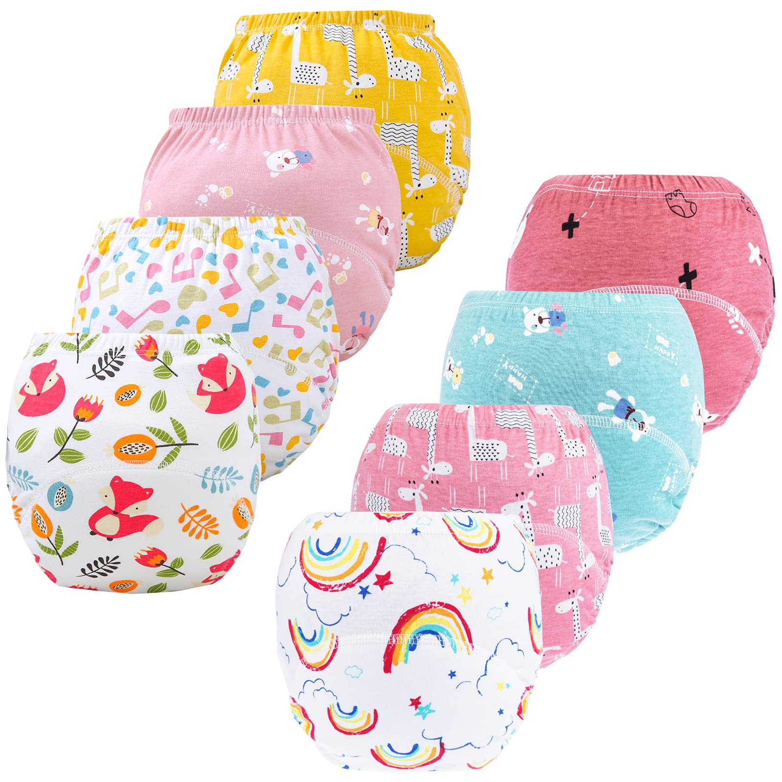 Potty Training Pants For Boys Girls, Learning Designs Training Underwear Pants (8 Packs, 3-5T, Red)