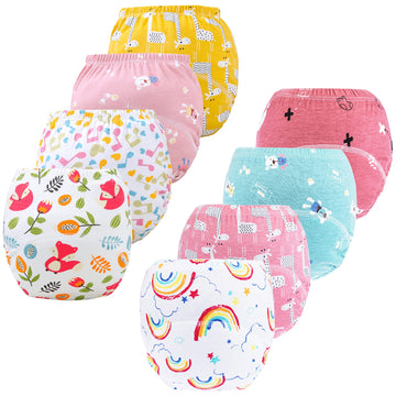 Potty Training Pants For Boys Girls, Learning Designs Training Underwear Pants (8 Packs, 3-5T, Red)