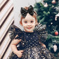 Lanmerry Hair Clip For Girls, 5 Inches Sequins Large Bow With Alligator Clip For Bows Hair Accessories, Black