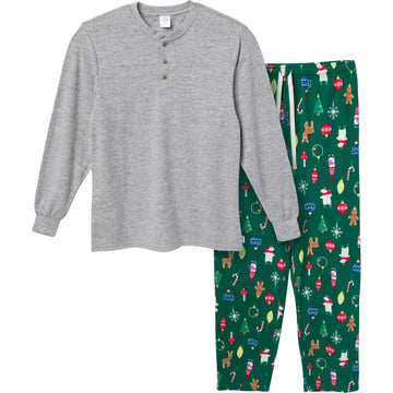 Gerber Unisex Baby Men'S 2-Piece Holiday Family Matching Pajamas, Ornaments