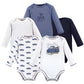 Touched By Nature Baby Organic Cotton Long-Sleeve Bodysuits, Truck, 9-12 Months