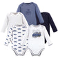 Touched By Nature Baby Organic Cotton Long-Sleeve Bodysuits, Truck, 0-3 Months