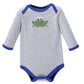 Luvable Friends Unisex Baby Cotton Long-Sleeve Bodysuits, Frog, 3-6 Months
