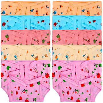 Don Care Cotton Nappies For Newborn Baby 06 Months Soft Washable Reusable UShaped Langots Cloth Diapers For Babies Unisex Pack
