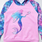 Qpancy Mermaid Sweatshirt Girls Hoodie Fall Spring Outfit Halloween Costume, 4T 5T