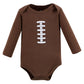 Hudson Baby Baby Girls 17955Xl Hudson Unisex Cotton Long Sleeve Bodysuits Football Buddy 9 12 Months, Football Buddy, 9-12 Month