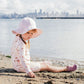 Jan & Jul Infant Girl Sun-Hat, Upf 50+, 100% Cotton (S: 0-6 Months, Pink Stripes)