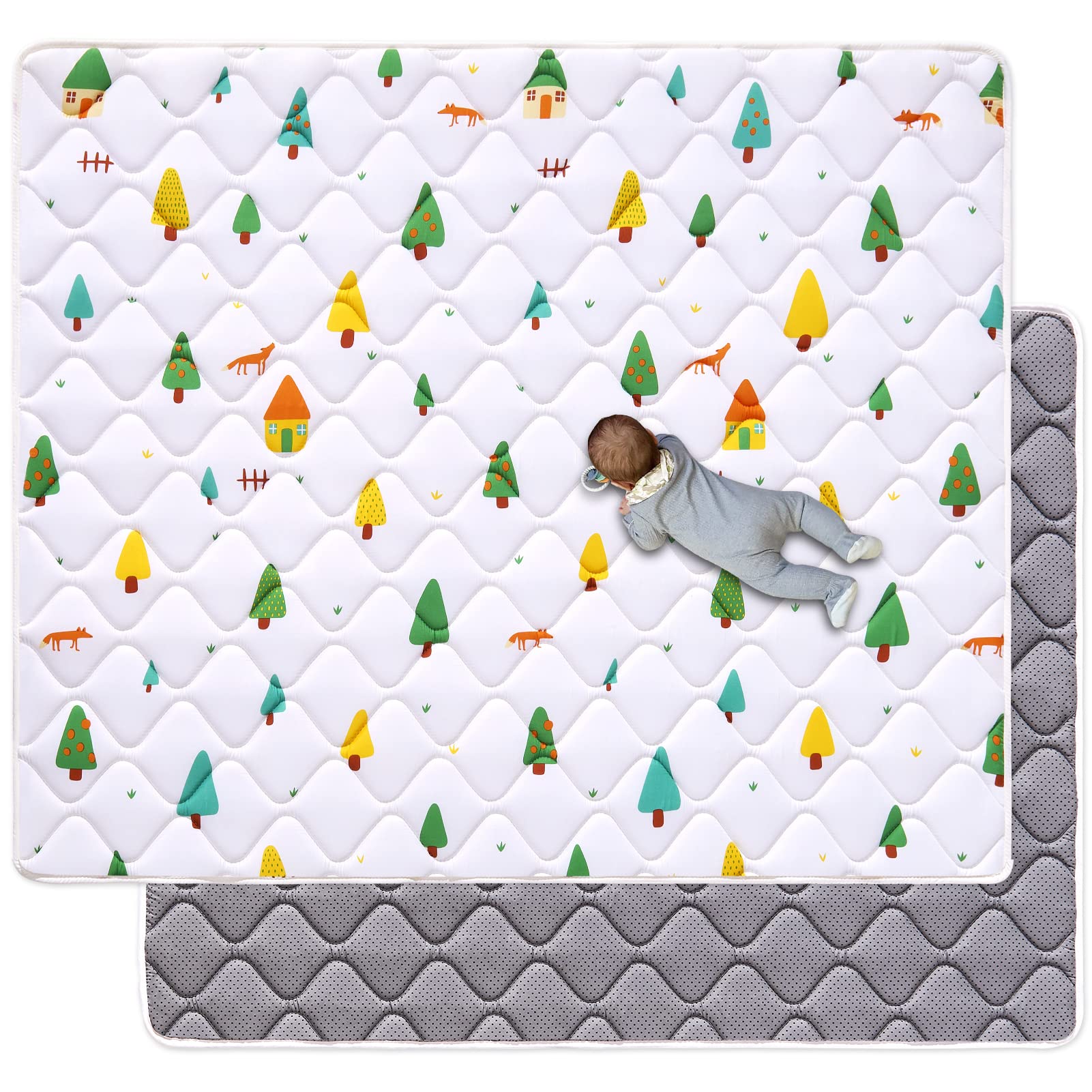 Premium Foam Baby Play Mat 6 Ft X 4 Ft, Extra Large Activity Playmats – Cutebaby WBCBBB0CDX1DP5J