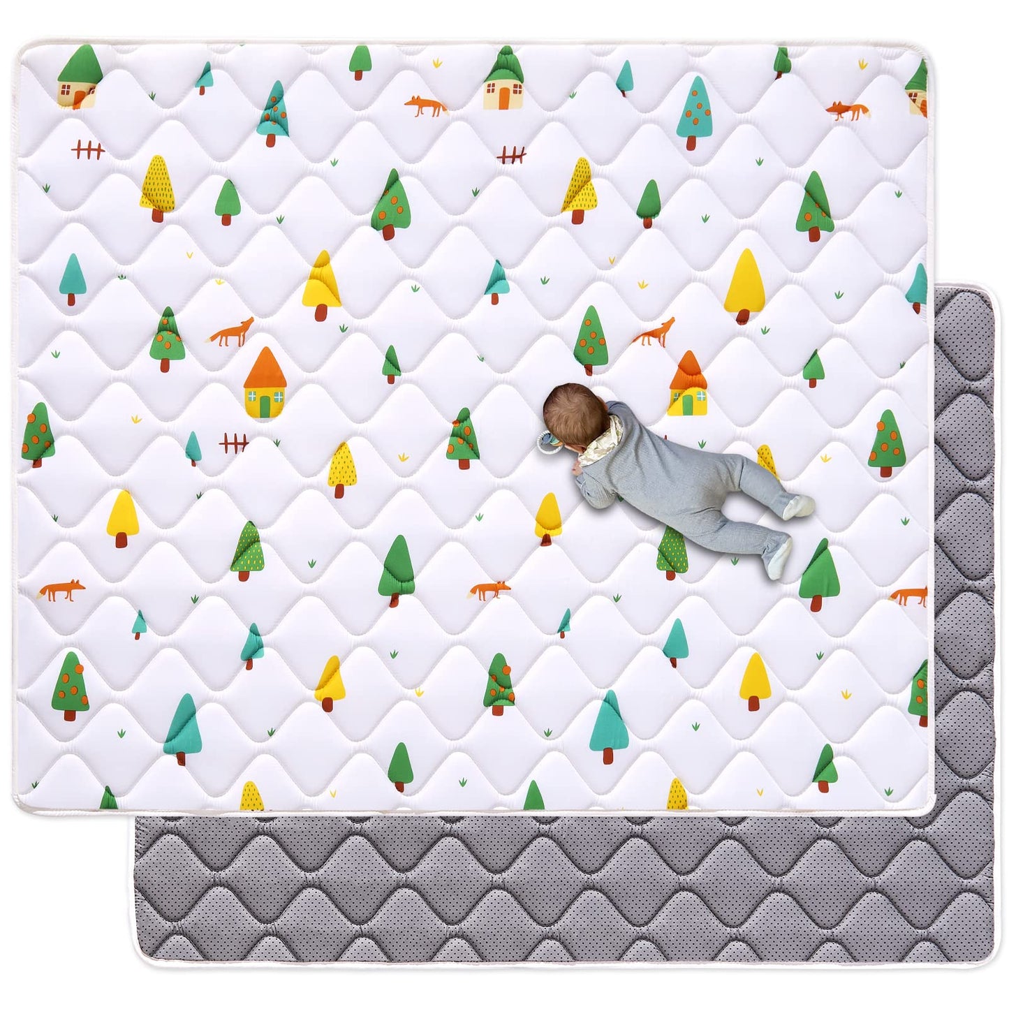 Premium Foam Baby Play Mat 6 Ft X 4 Ft, Extra Large Activity Playmats For Babies,Toddlers, Infants, Soft Thicker Sponge Baby Mat