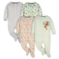 Gerber Unisex Baby 4 Pack 'N Play Footie And Toddler Sleepers, Happy Veggies, Preemie Us