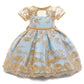 Nnjxd Baby Girls Formal Dress Bowknot Baptism Embroidery Tutu Dress With Headwear Size (80) 6-12 Months Yellow 2(With Headwear)