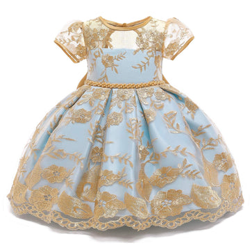 Nnjxd Baby Girls Formal Dress Bowknot Baptism Embroidery Tutu Dress With Headwear Size (80) 6-12 Months Yellow 2(With Headwear)