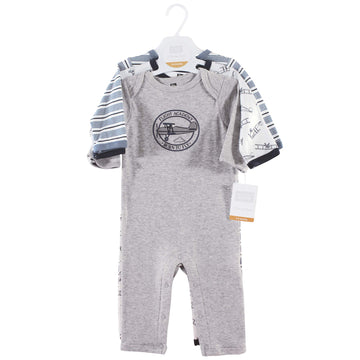 Hudson Baby Baby Girls Cotton Coverall, Aviation, 12-18 Months Us
