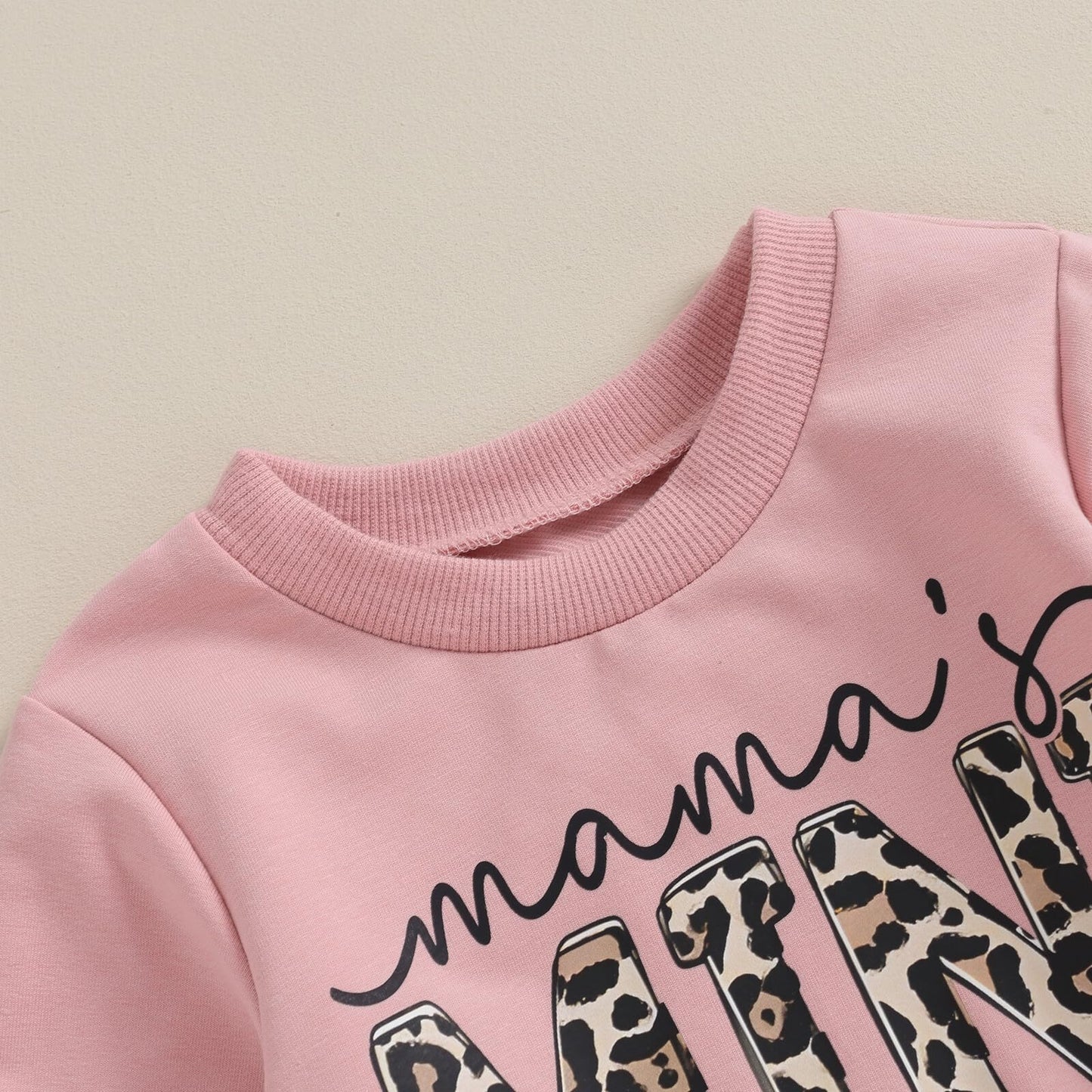 Kupretty Baby Girl Fall Winter Clothes Toddler Outfit Letters Graphic Crewneck Sweatshirts Joggers Pants Set (Pink, 6-12 Months)