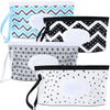 Febsnow 4 Pack Baby Wipe Dispenser, Portable Refillable Wipe Holder, Baby Wipes Container, Wipe Dispenser, Reusable Travel Wet W